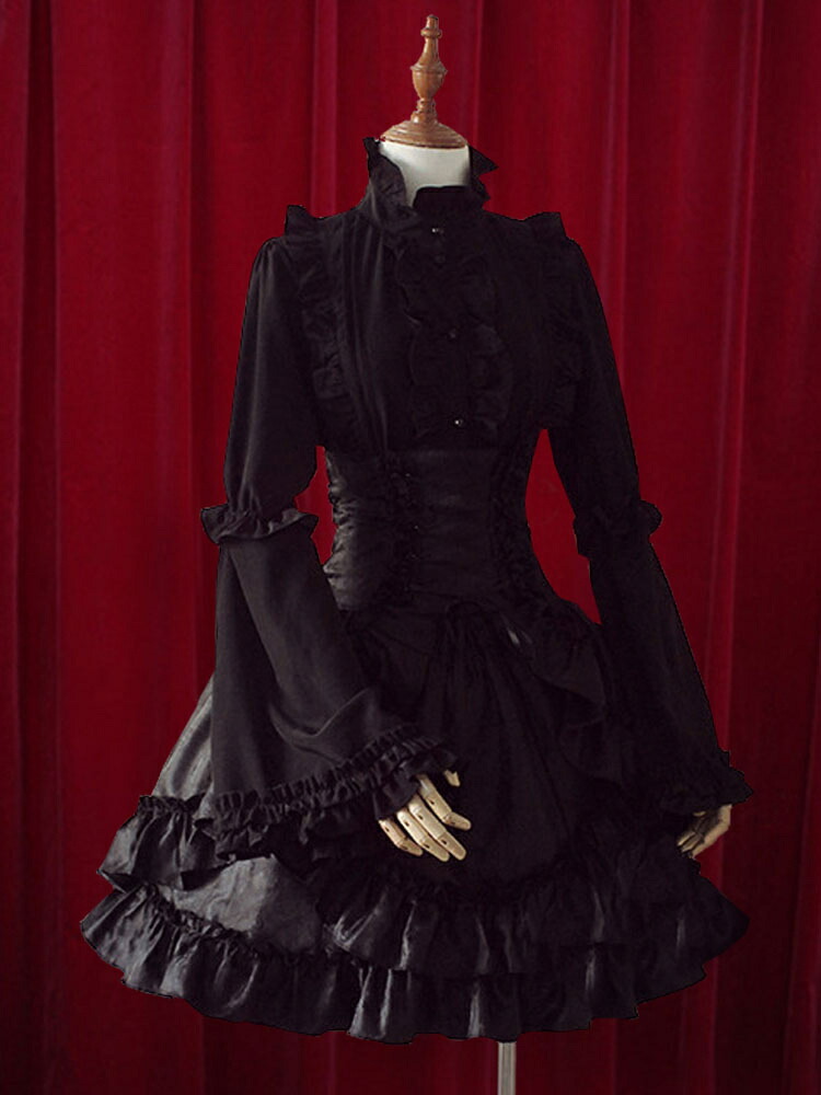 古典的なロリータOPドレスボウフリルボタンの装飾コットンプリーツロリータワンピースドレス 楽天市場】古典的なロリータOPドレスボウフリルボタンの装飾コットン