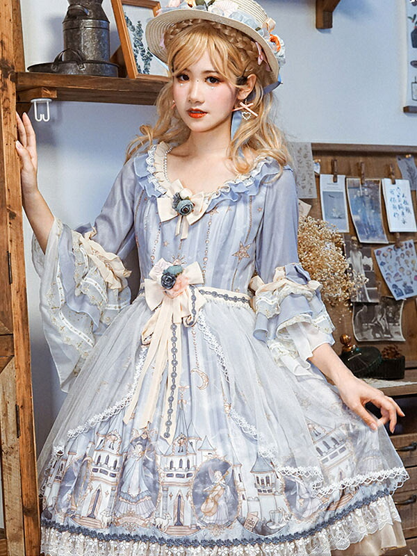 古典的なロリータOPドレス妖精序曲弓花ロリータワンピースドレス｜金城商店 10,819円