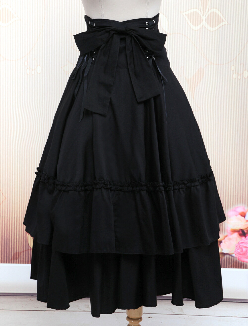 楽天市場】ゴスロリスカート ブラック ロリータ服 ハイウエスト ...