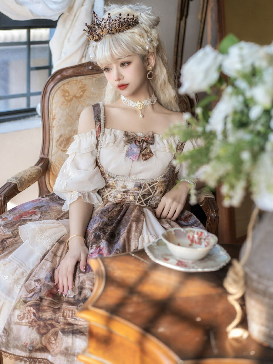 海外ロリータ ラベンダー ワンピース Innocent World / エリシアワンピース L ラベンダー S-25-10-08