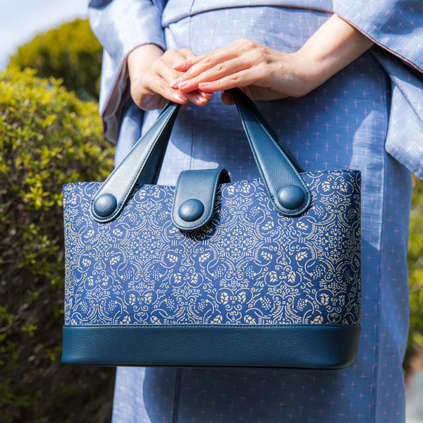 楽天市場】印伝 バッグ 手提げ 印傳屋 花唐草 6366 : 野佐和