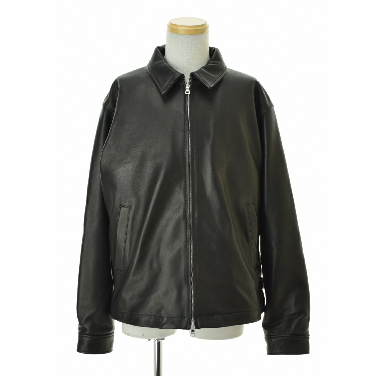 【中古】FIDELITY / フィデリティ26375000 LAMB LEATHER ZIP BLOUSON ラムレザーレザージャケット【cacgahab-m】｜ブランド古着の買取販売カンフル