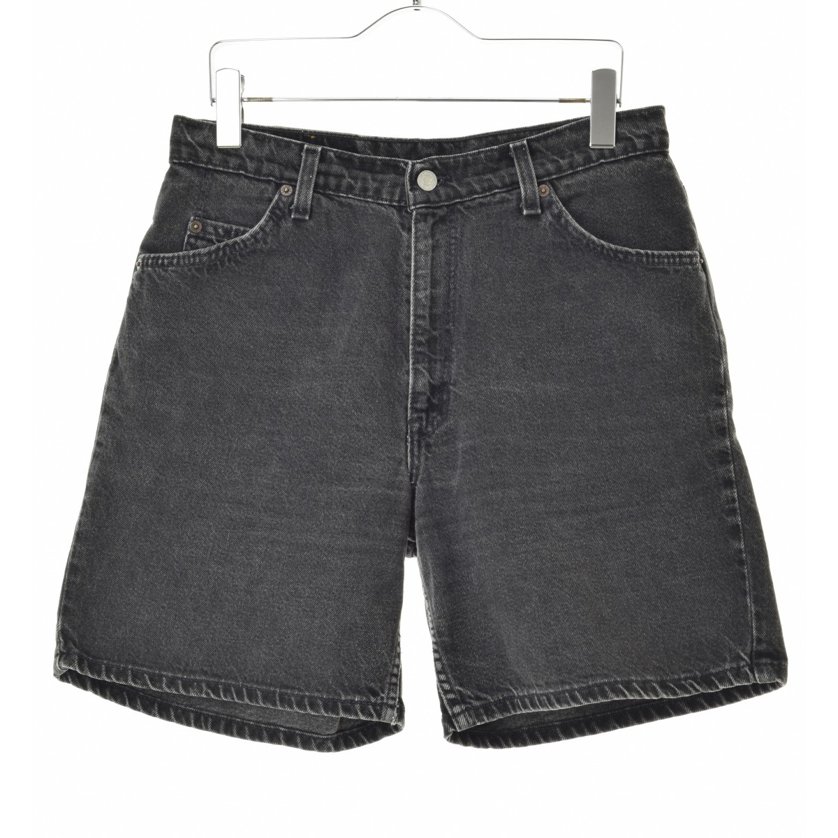【中古】LEVIS / リーバイス USA製 950 RELAXED FIT ブラックデニムショートパンツ【cacebbbg-m】