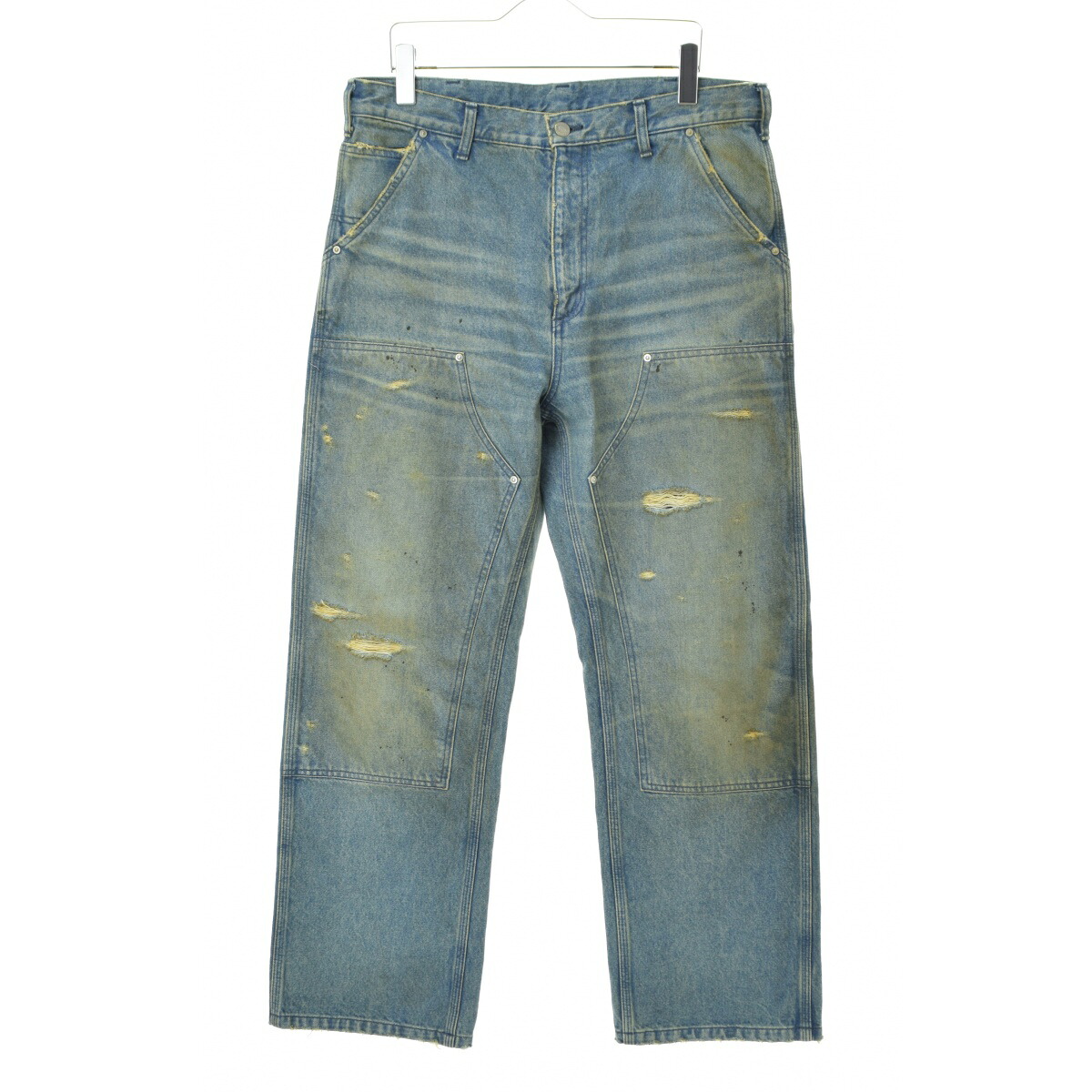 【中古】MIYAGI HIDETAKA / ミヤギヒデタカDamaged Work Pants / BLUE Denimデニムパンツ【cacgahcg-m】｜ブランド古着の買取販売カンフル 27,170円