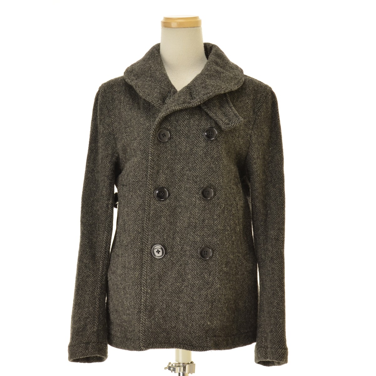 【中古】FWK ENGINEERED GARMENTS / エフダブリューケーエンジニアードガーメンツ ツィードヘリンボーン ショールカラーPコート【cacgadbj-l】