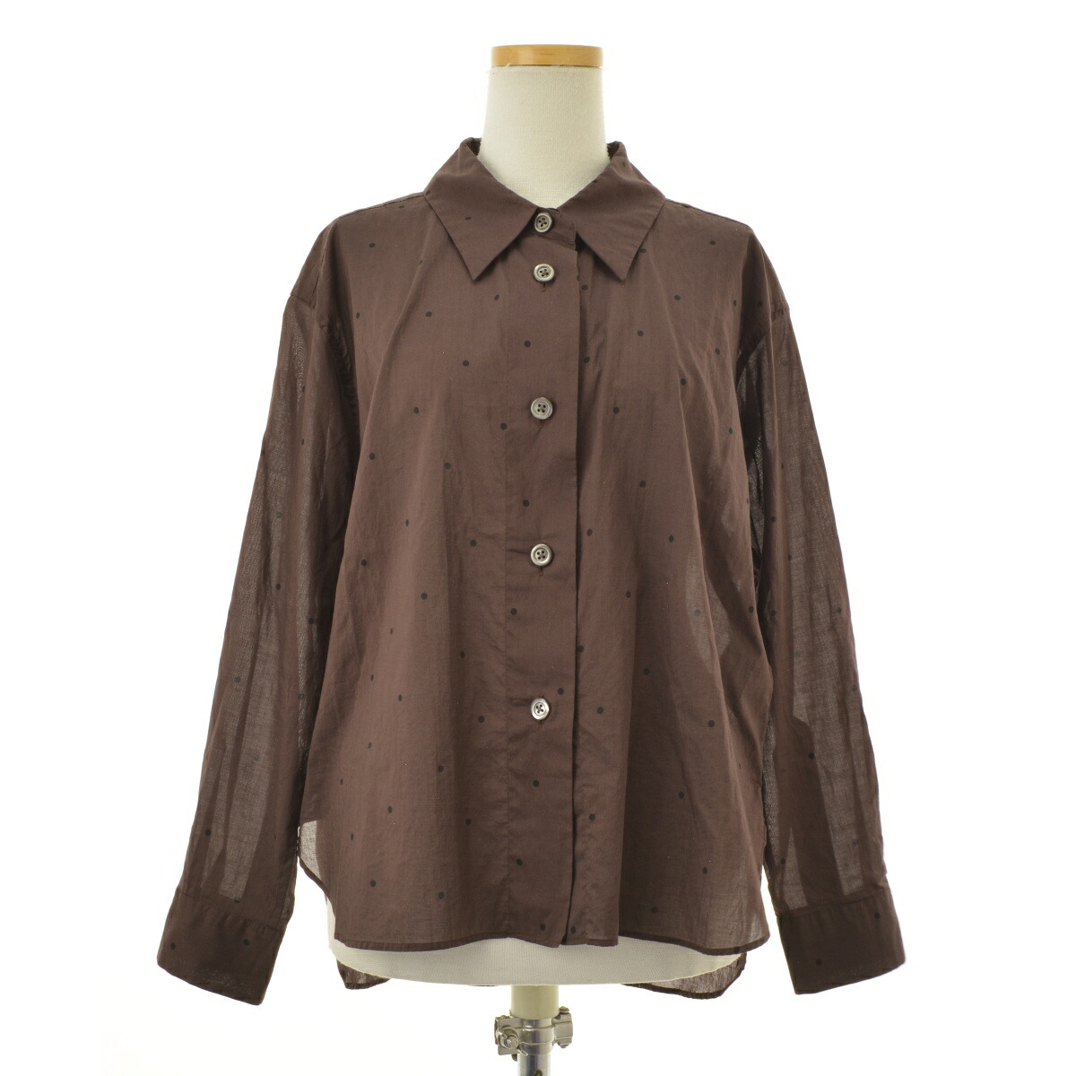 【中古】MARGARET HOWELL / マーガレットハウエル 25AW 5785253209 COTTON POLKA DOT長袖シャツ【cacgadcg-l】