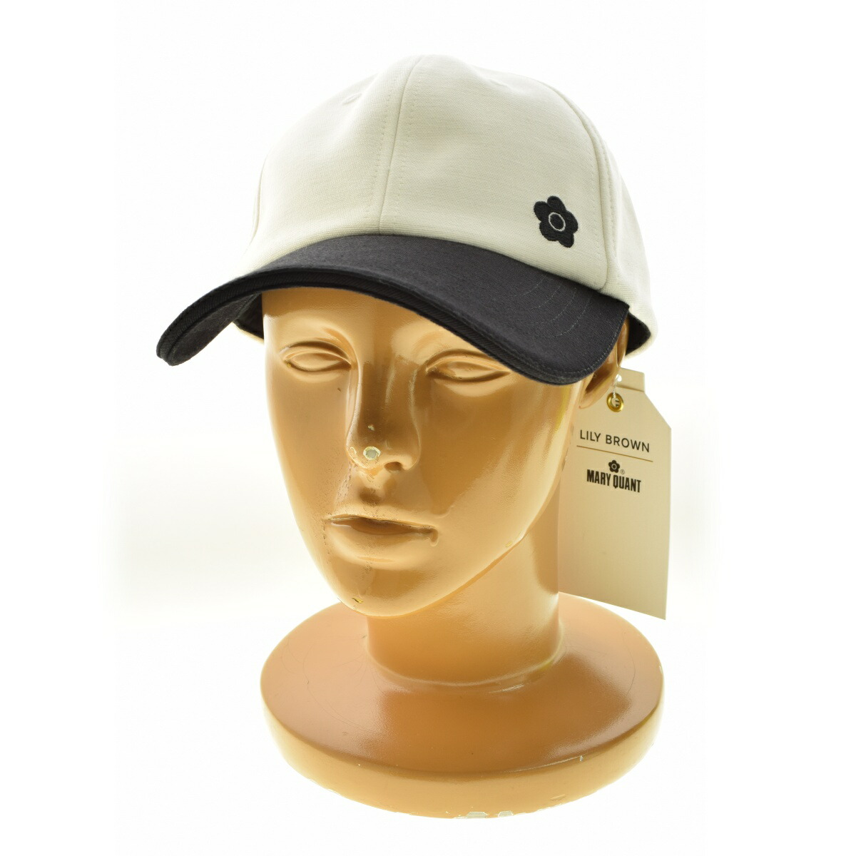 マリークヮント✕NEW ERA(R) BIGデイジー キャップホワイト×ブラック マリークワント MARY QUANT NEW ERA(R) × MARY QUANT BIG