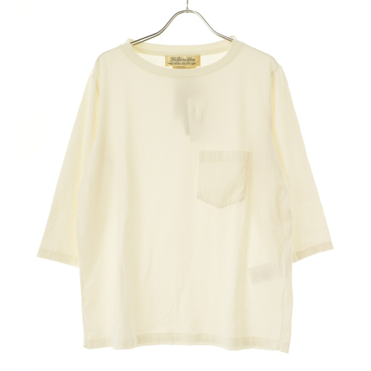 レミレリーフ REMI RELIEF *リネンジャカードニットアメフト♯44プルオーバー*F麻ブラウン系バイカラー半袖(2-2308-32)【12H32】 REMI RELIEF レミレリーフ *リネンジャカードニットアメフト♯44