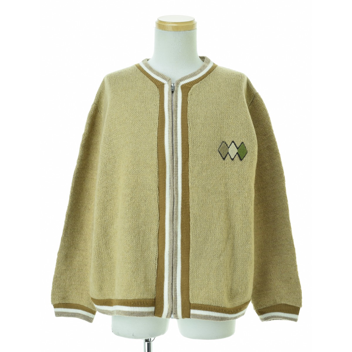 【中古】PILGRIM 60s ジップアップ長袖カーディガン【caceahbb-m】