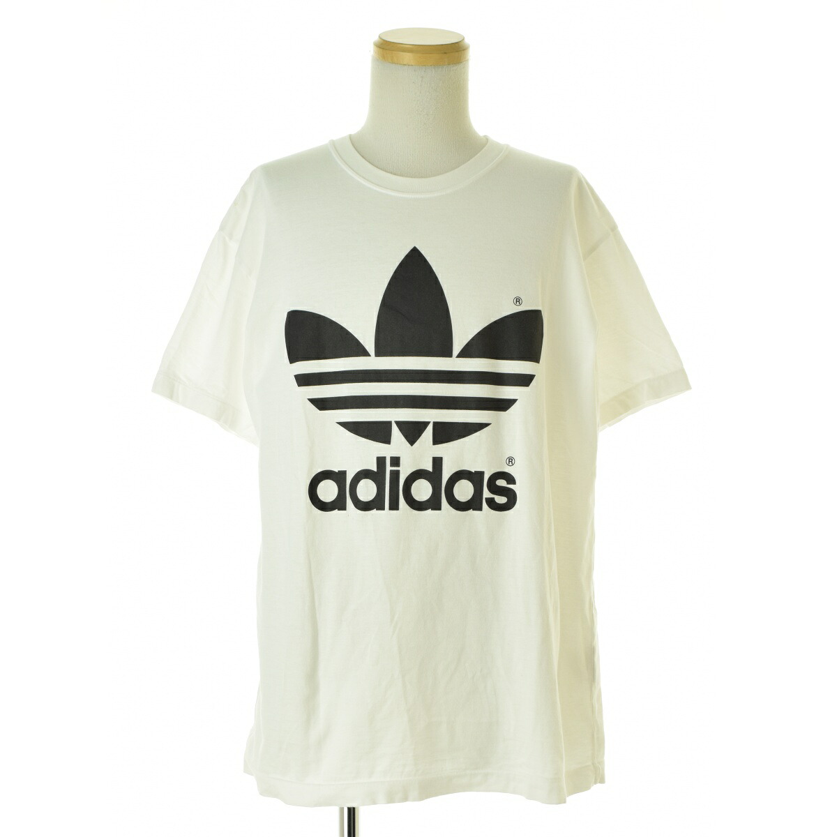 【中古】ADIDAS / アディダス デサントライセンス トレフォイルプリント半袖Tシャツ【cacfbaaj-m】
