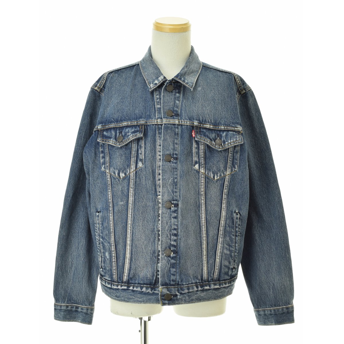 Levi's 24SS EDIFICE 別注トラッカージャケットXSサイズ 黒を纏った《リーバイス別注》トラッカージャケット&501(R