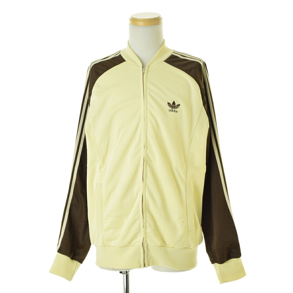 【中古】【期間限定値下げ】ADIDAS / アディダス 70s フランス製 VENTEX社製 ATP トラック クリーム ブラウンジャケット【cacgaccd-m】