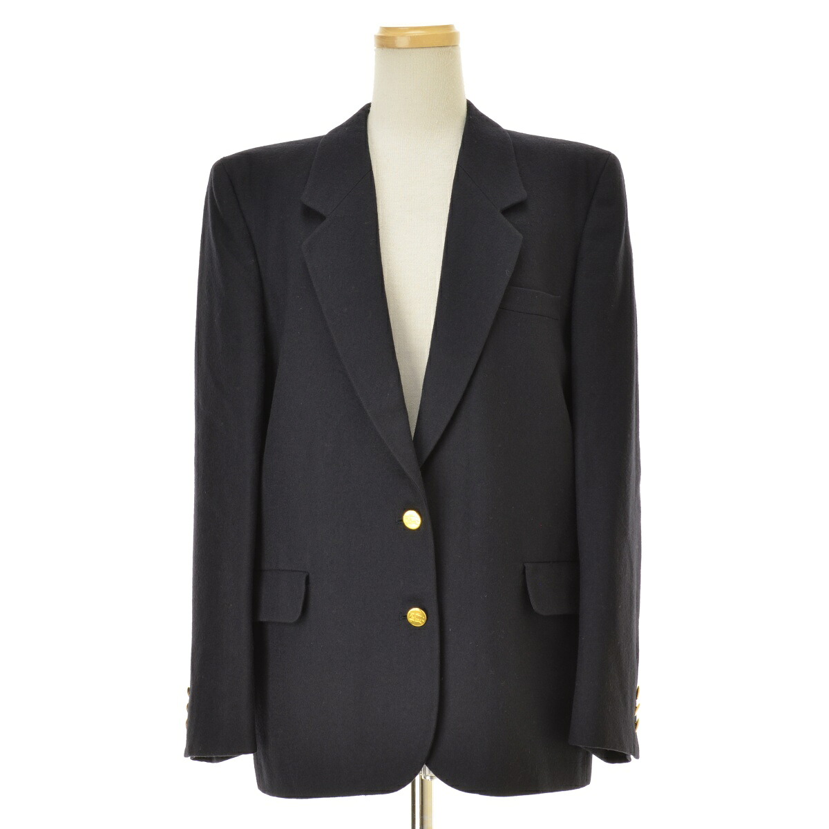 【中古】BURBERRY / バーバリー 90s ENGLAND製 金ボタン ウールテーラードジャケット【cacfbcad-l】