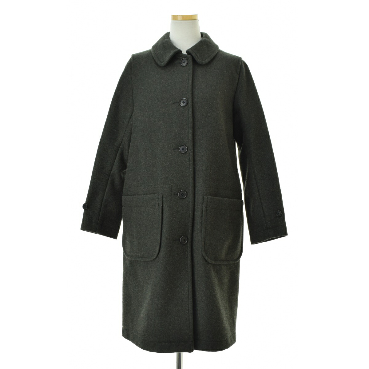 【中古】MARGARET HOWELL MHL / マーガレットハウエルエムエイチエル 595-212455 メルトンステンカラーウールコート【cacgaeai-l】