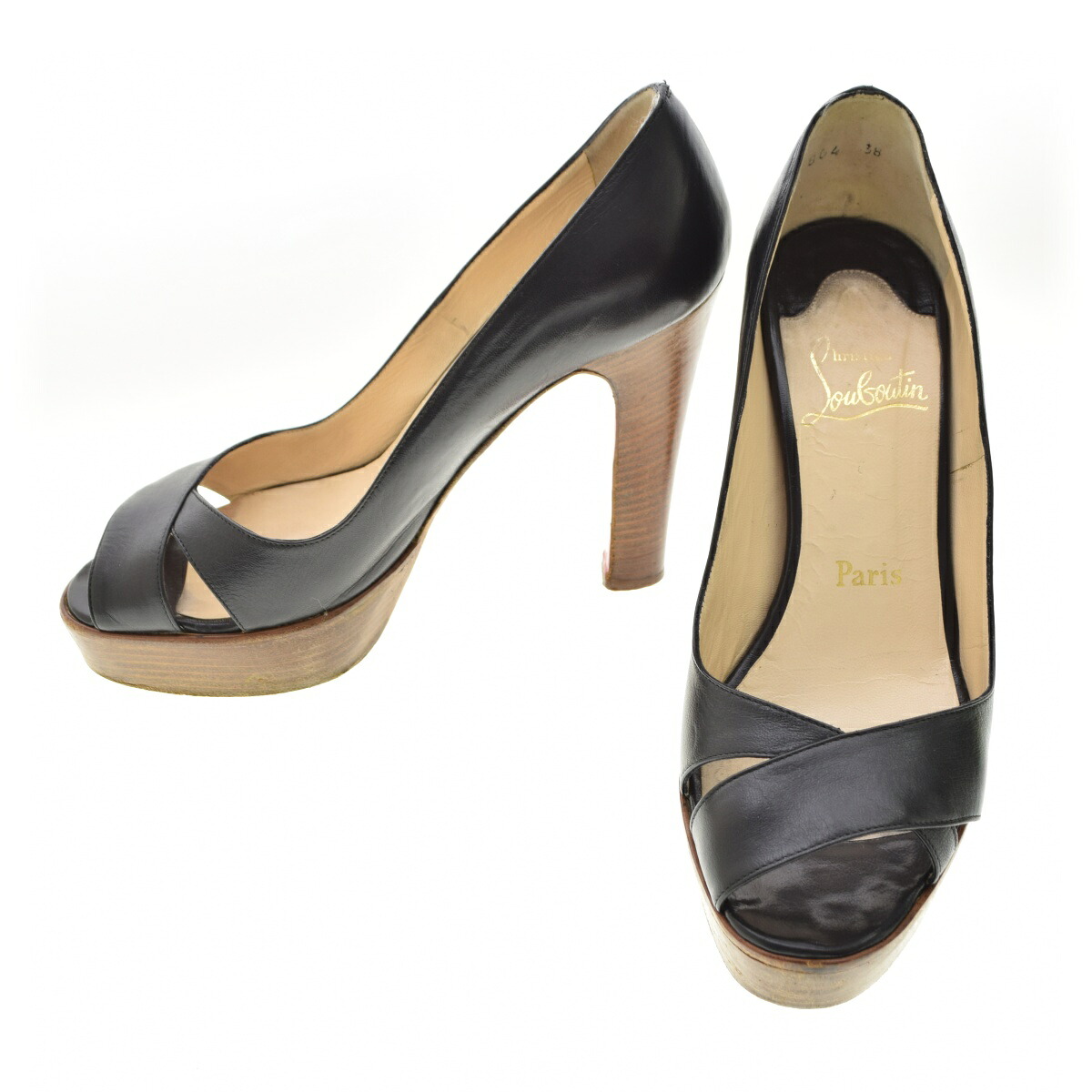 【中古】Christian Louboutin / クリスチャンルブタンオープントゥ クロスサンダル【cacgagcb-z】｜ブランド古着の買取販売カンフル