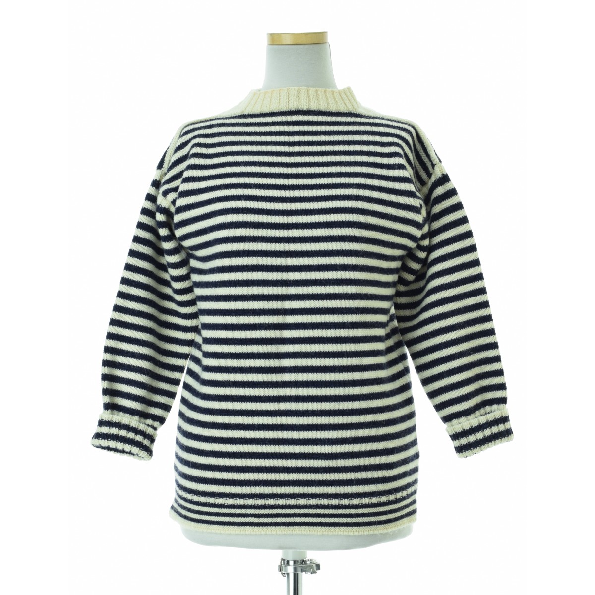 MARGARET HOWELL MHL / マーガレットハウエルエムエイチエル 595-5263504 モックネックケーブル 長袖ニットセーター MHL. MARGARET HOWELL MHL / マーガレットハウエルエムエイチ
