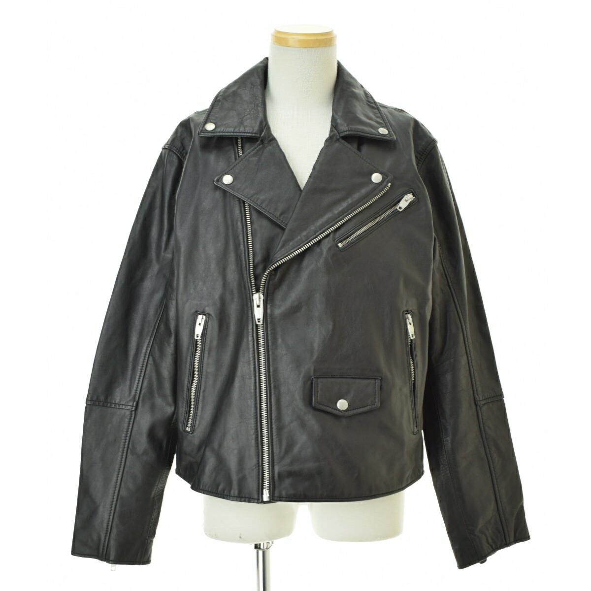 楽天市場】【中古】ZARA｜ザラ ラムレザーダブルライダースジャケット