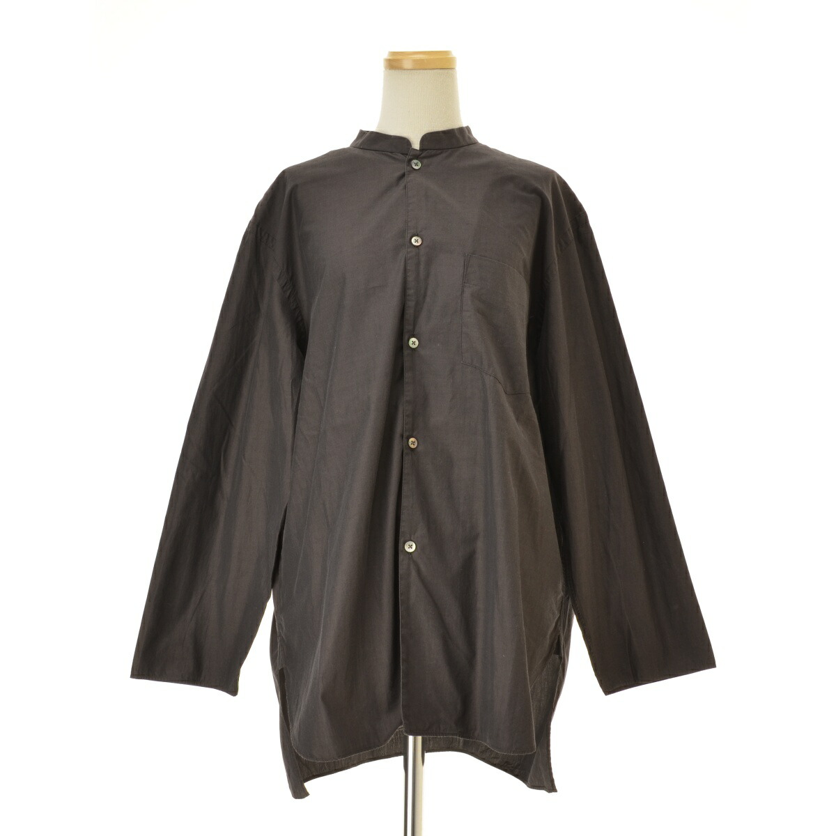 【中古】【期間限定値下げ】blurhms / ブラームス BHS20SS019S21 High Count Chambray Stand-up Collar Shirt長袖シャツ【送料無料】【cacgadda-l】