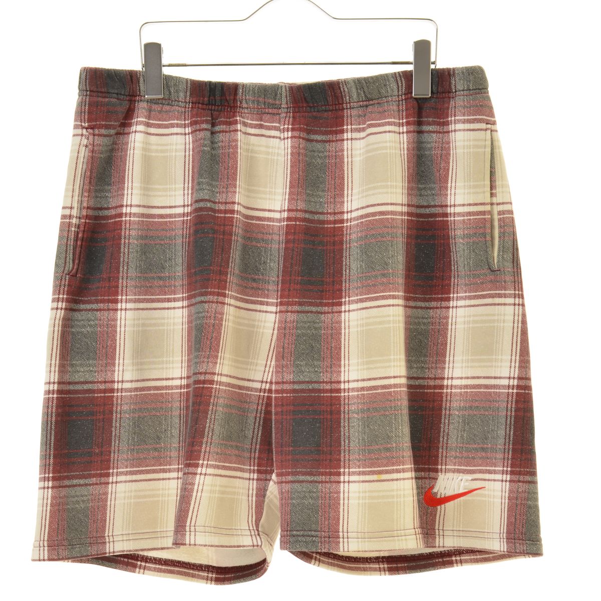 【中古】SUPREME × NIKE / シュプリーム × ナイキ 18AW Plaid Sweatshortハーフパンツ【cacfbcab-m】