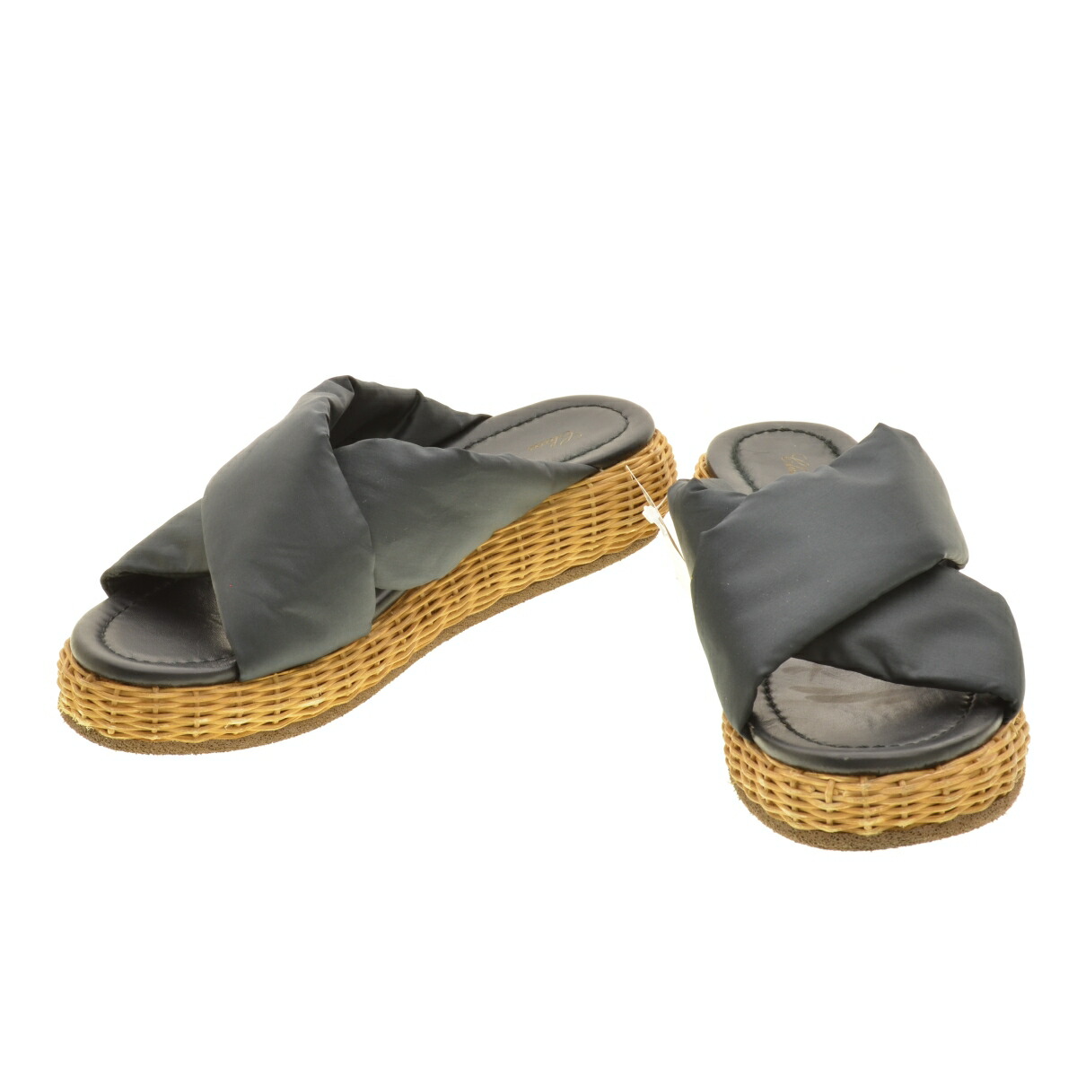 【中古】Claire Charlotte / クレアシャーロットCC24SS006 CARDINE WICKER PLATFORM ナチュラルラタンプラットフォームサンダルサンダル【送料無料】【cacfagae-z】画像