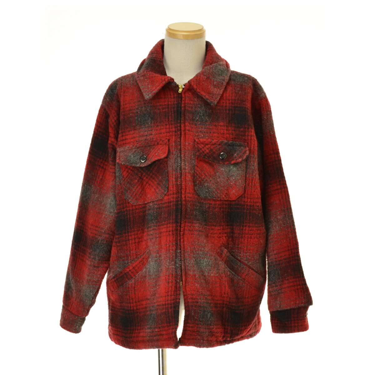 【中古】Melton / メルトン70s～ ボアライニング チェック CPOウールジャケット【cacfbabj-m】｜ブランド古着の買取販売カンフル