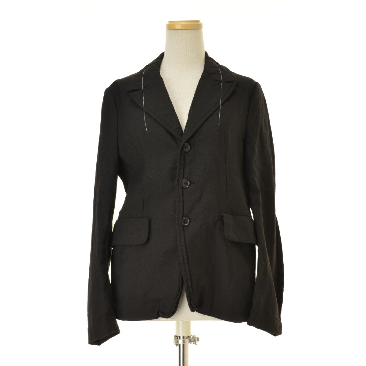 【中古】COMME des GARCONS COMME des GARCONS / コムデギャルソン コムデギャルソン AD2005 RQ-J001 ウール縮絨 ラペルステッチテーラードジャケット【cacgacbj-l】 13,860円
