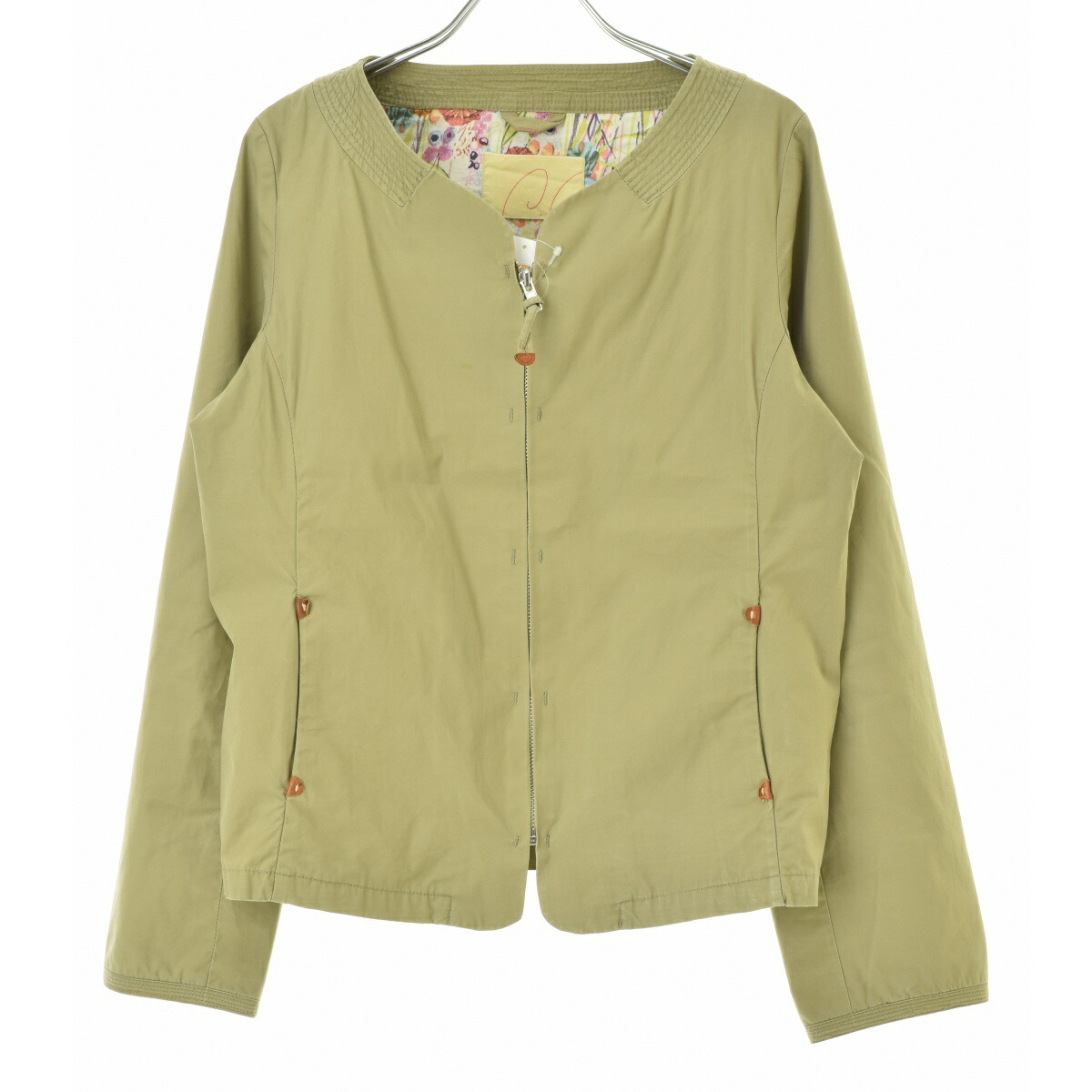 【美品】パラスパレス/コットンリネンストライプ柄3釦ジャケット/ブルー 美品】パラスパレス/コットンリネンストライプ柄3釦ジャケット