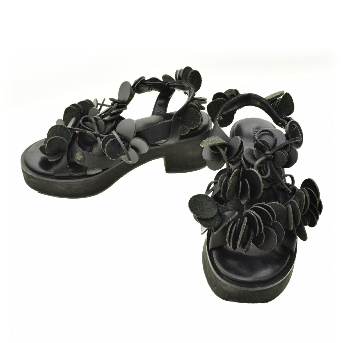 ENFOLD ブラック サンダル 7765400000011552-4.jpg