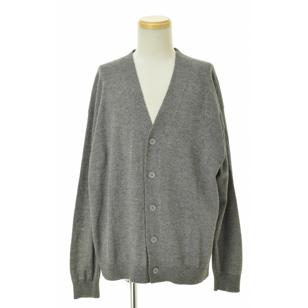 エイトン コットンニットカーディガン チャコールグレー サイズ04 WOOL WASHI | OVERSIZED CARDIGAN – ATON | エイトン