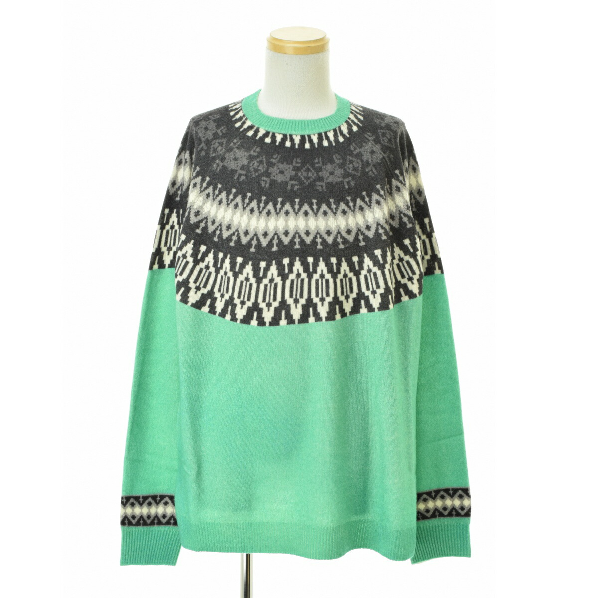 【中古】【期間限定値下げ】V.A. / VA / ヴイエーVAM-75020 Print Ski Crew Sweater ウール長袖ニットセーター【cacgadbh-m】｜ブランド古着の買取販売カンフル