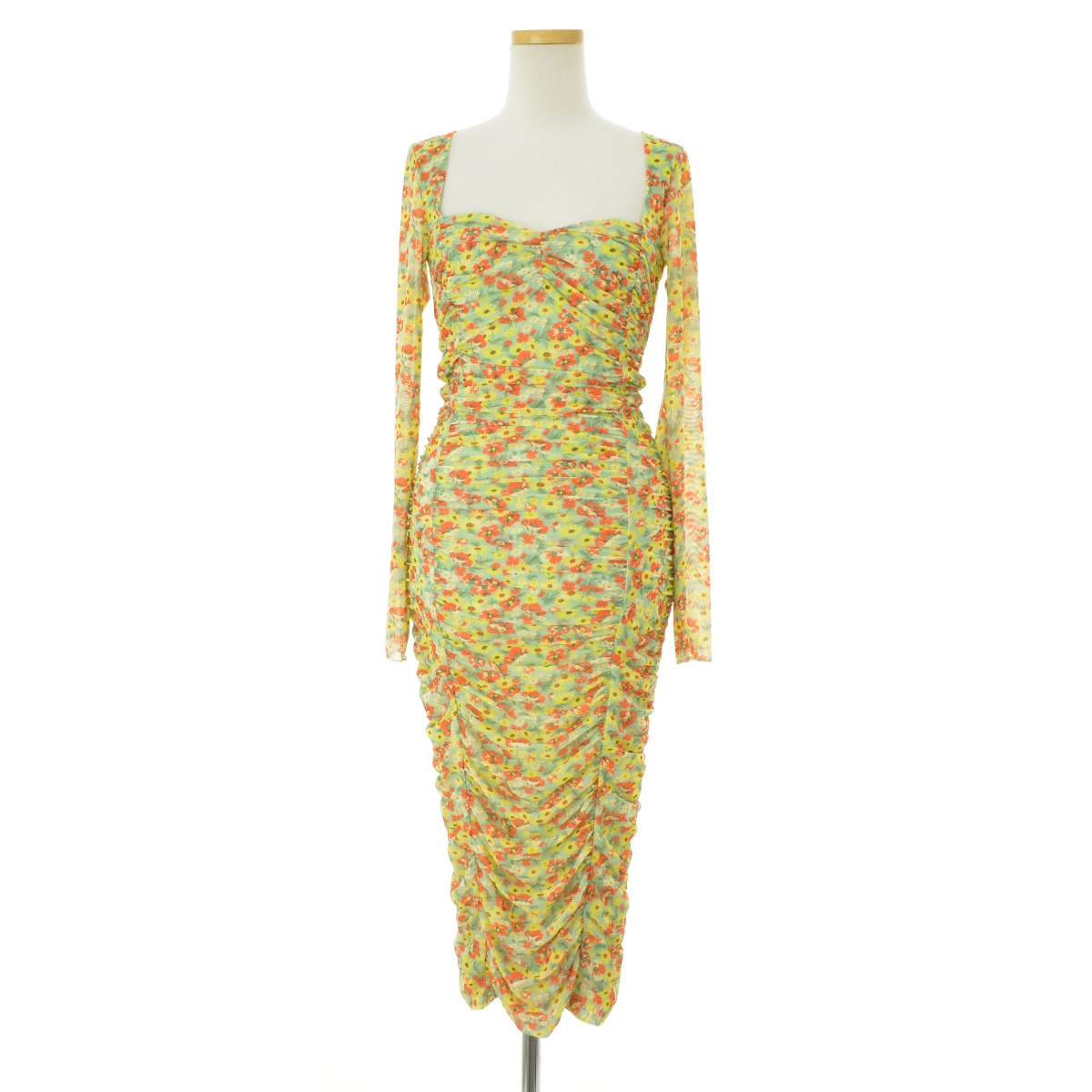 GANNI ワンピース GANNI ガニー ワンピース Cotton Poplin String Midi Dress