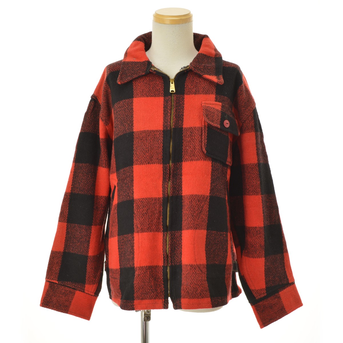 woolrich マッキーノ ジャケット バッファローチェック 70s 美品 70's～ Woolrich 赤黒バッファローチェック ウールCPOジャケット
