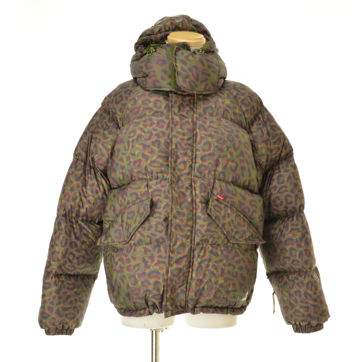 【中古品】supreme ボーダー　ダウンジャケット 品】supreme ボーダー ダウンジャケット