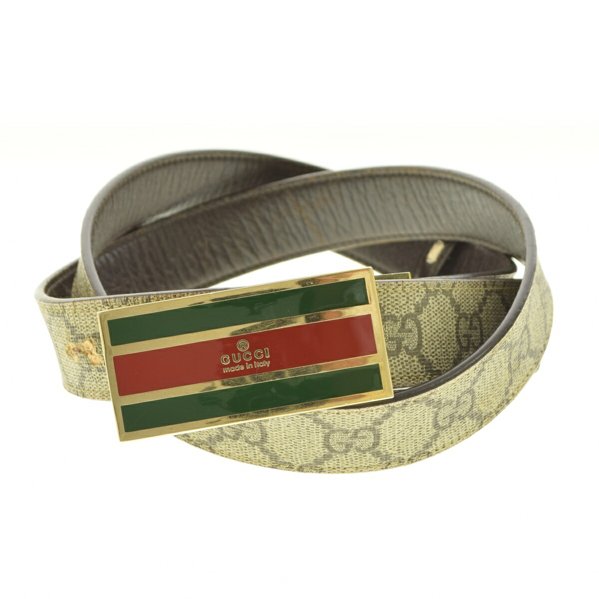 【中古】【期間限定値下げ】GUCCI / グッチ シェリーライン GGスプリーム ロゴバックル リバーシブルベルト【cacfbach-z】