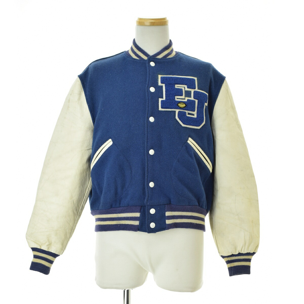 【中古】BUTWIN / バトウィン60s~70s スタジャン レザースリーブベースボールジャケット【cacgahbb-m】|ブランド古着の買取販売カンフル