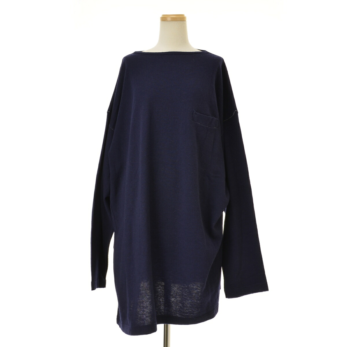 【中古】Y'S / ワイズ YR-B04-128 ビッグシルエット オーバーサイズワイドニット長袖ワンピース【cacgabdb-l】