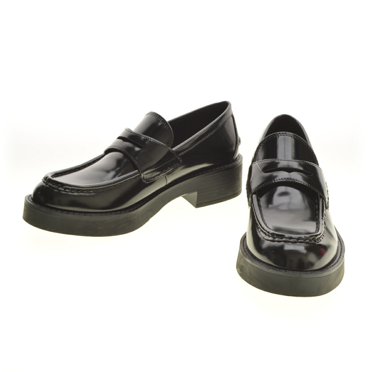 ZARA コインローファー 38 ブラック 新品＊ZARA トラックソール ローファー コイン ブラック 38