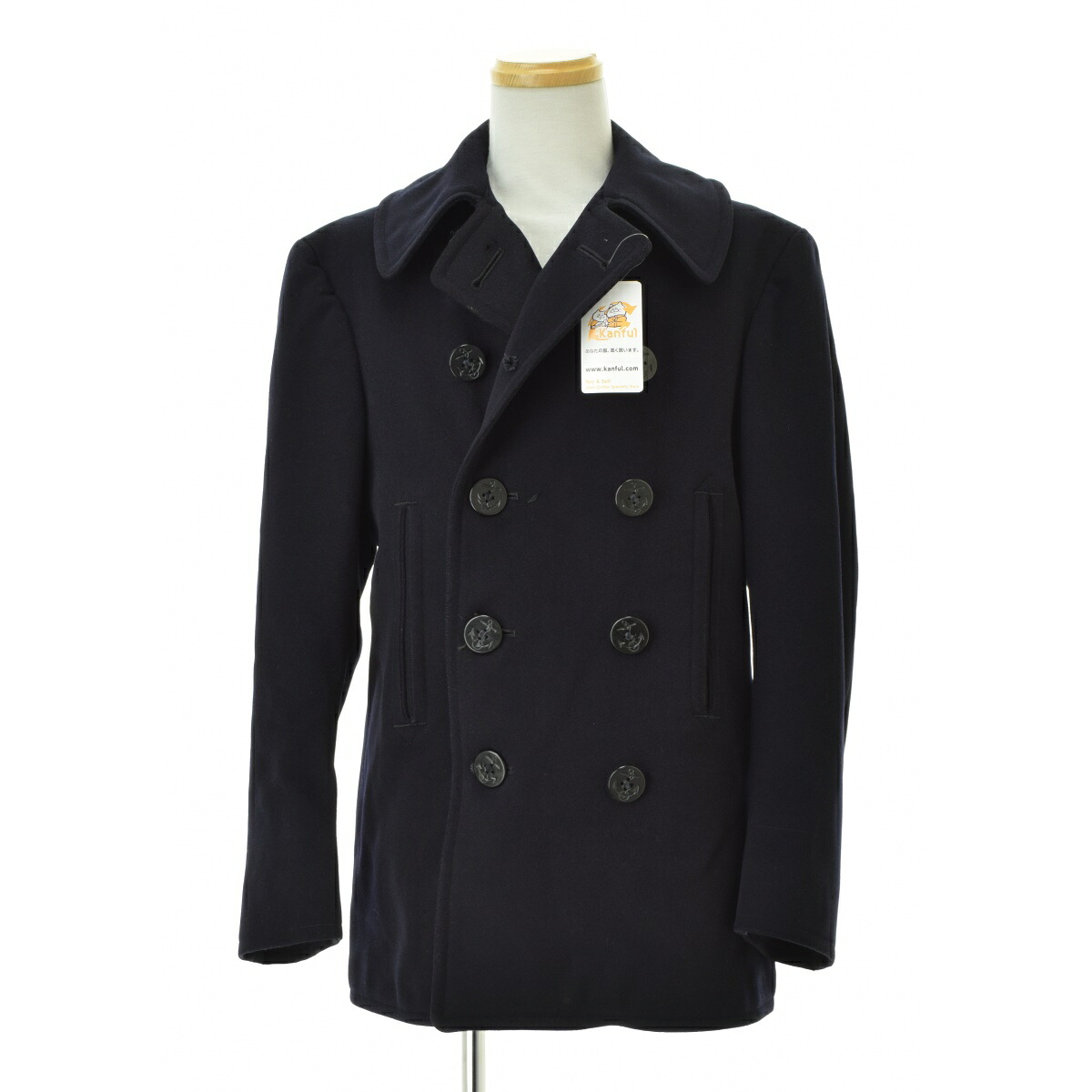 【中古】US NAVY / ユーエスネイビー30s～40s NAVAL CLOTHING FACTORY 刺?タグ 10ボタンPコート【cacgadbj-m】｜ブランド古着の買取販売カンフル