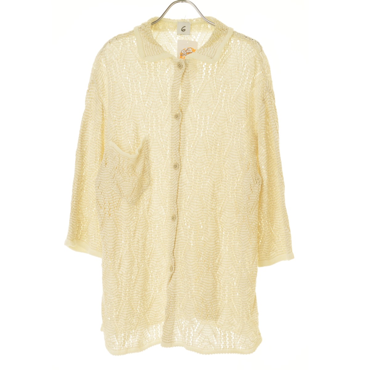 6 ROKU BEAUTY＆YOUTH ロク ビューティーアンドユース 日本製 LINE PRINT SHIRT オリジナルプリントシャツ 8611-299-0080 オフホワイト da4983-01_9.jpg
