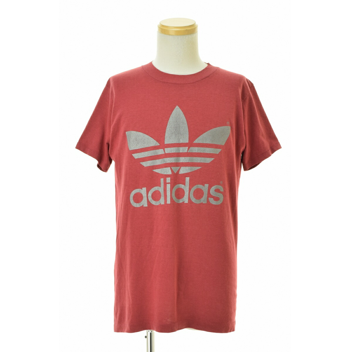 【中古】ADIDAS / アディダス 80s USA製 両面トレフォイル半袖Tシャツ【cacfbaai-m】