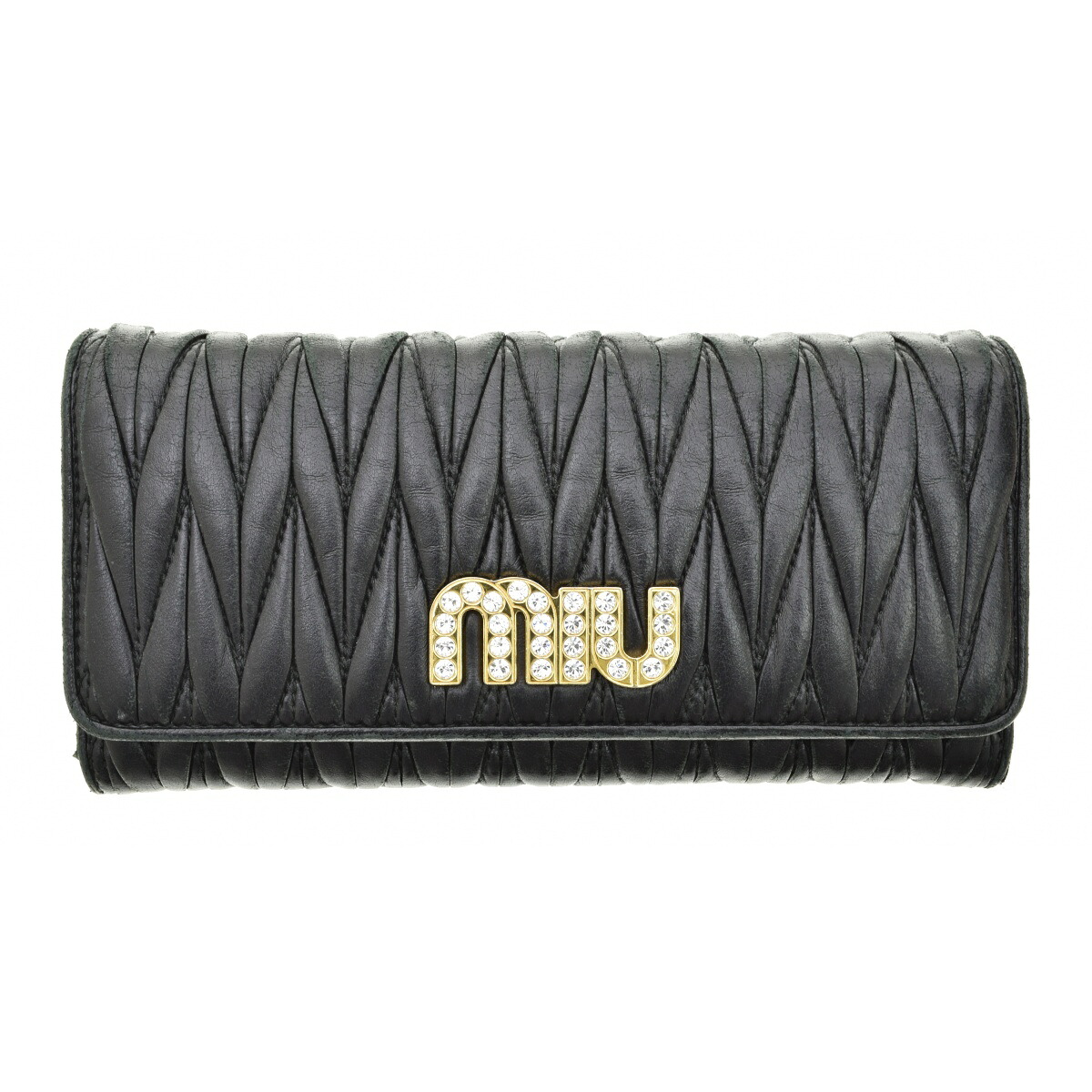 【中古】MIU MIU / ミュウミュウ 5MH109 クリスタル マテラッセ財布【cacgadcc-z】