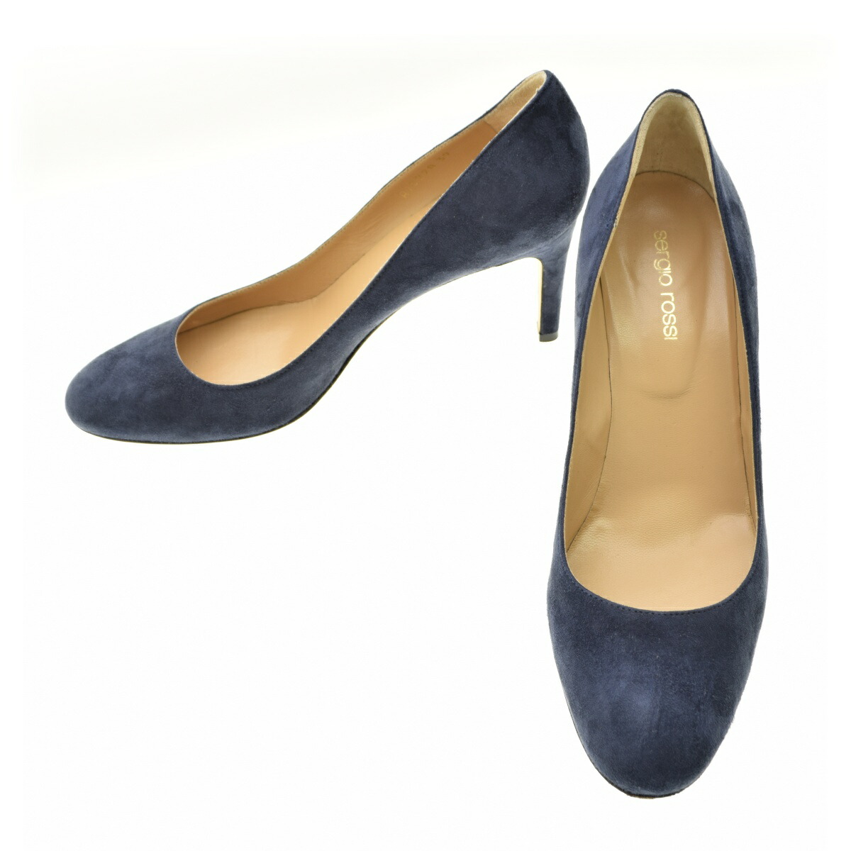 【中古】sergio rossi / セルジオロッシA70220 MDAME 75 スエード ラウンドトゥパンプス【cacfajbe-z】|ブランド古着の買取販売カンフル