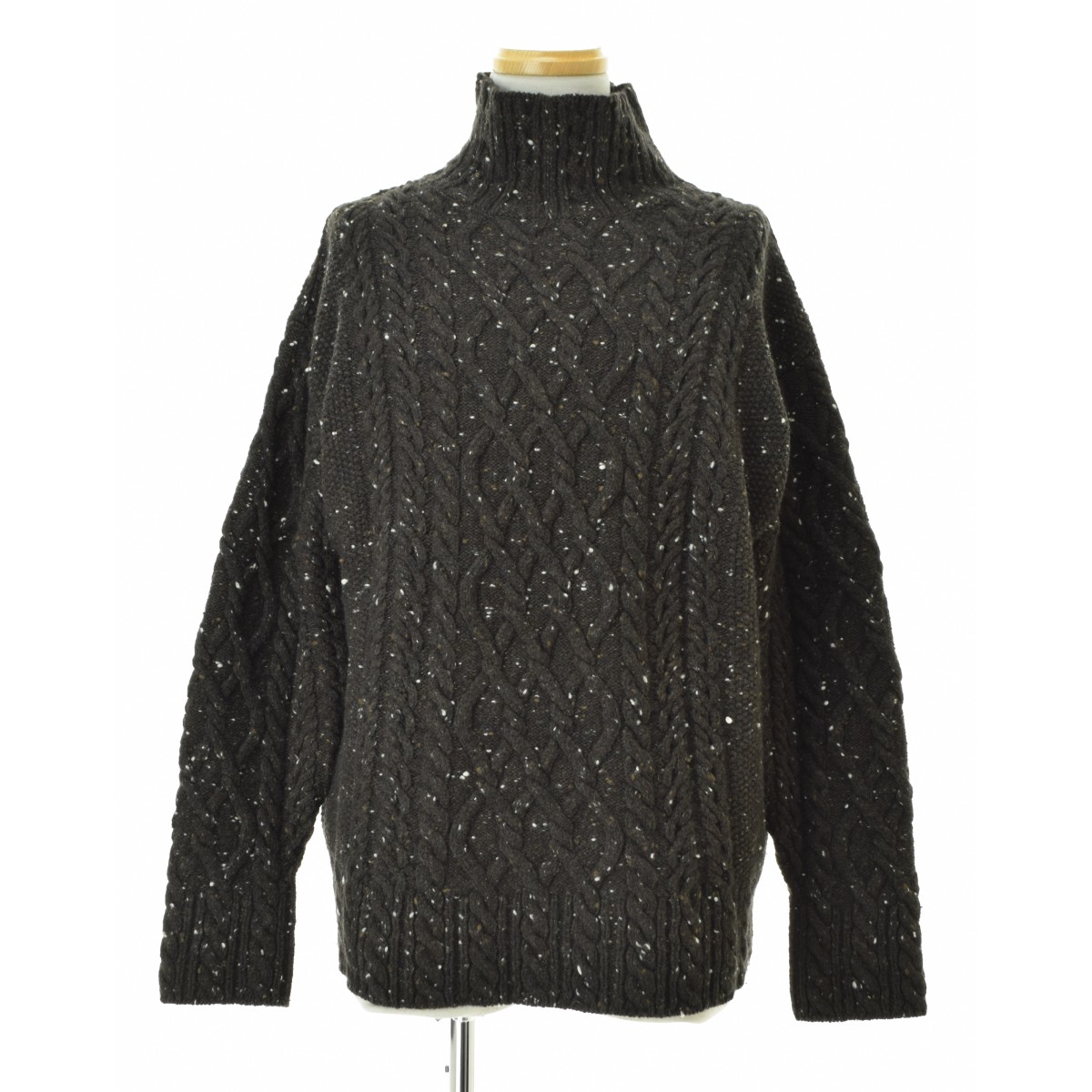 【中古】AURALEE / オーラリー 21AW A21AT01TC WOOL BABY ALPACA NEPPED CABLE KNIT TURTLENECK P/O長袖ニットセーター【cacgadbe-m】