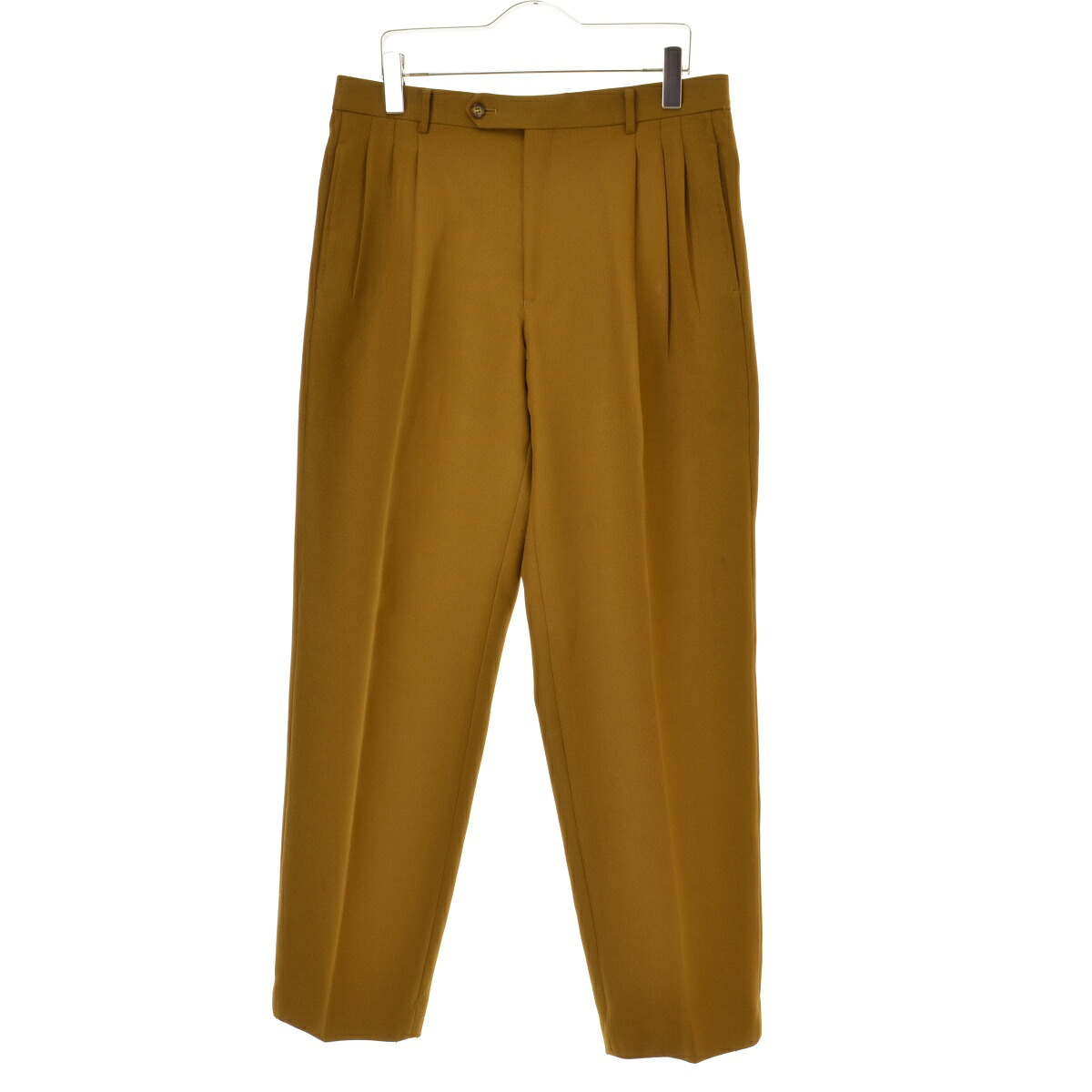【中古】FLORENZI ポリエステル 3プリーツ ワイドスラックス ヘリンボーンパンツ【cacfbaae-m】