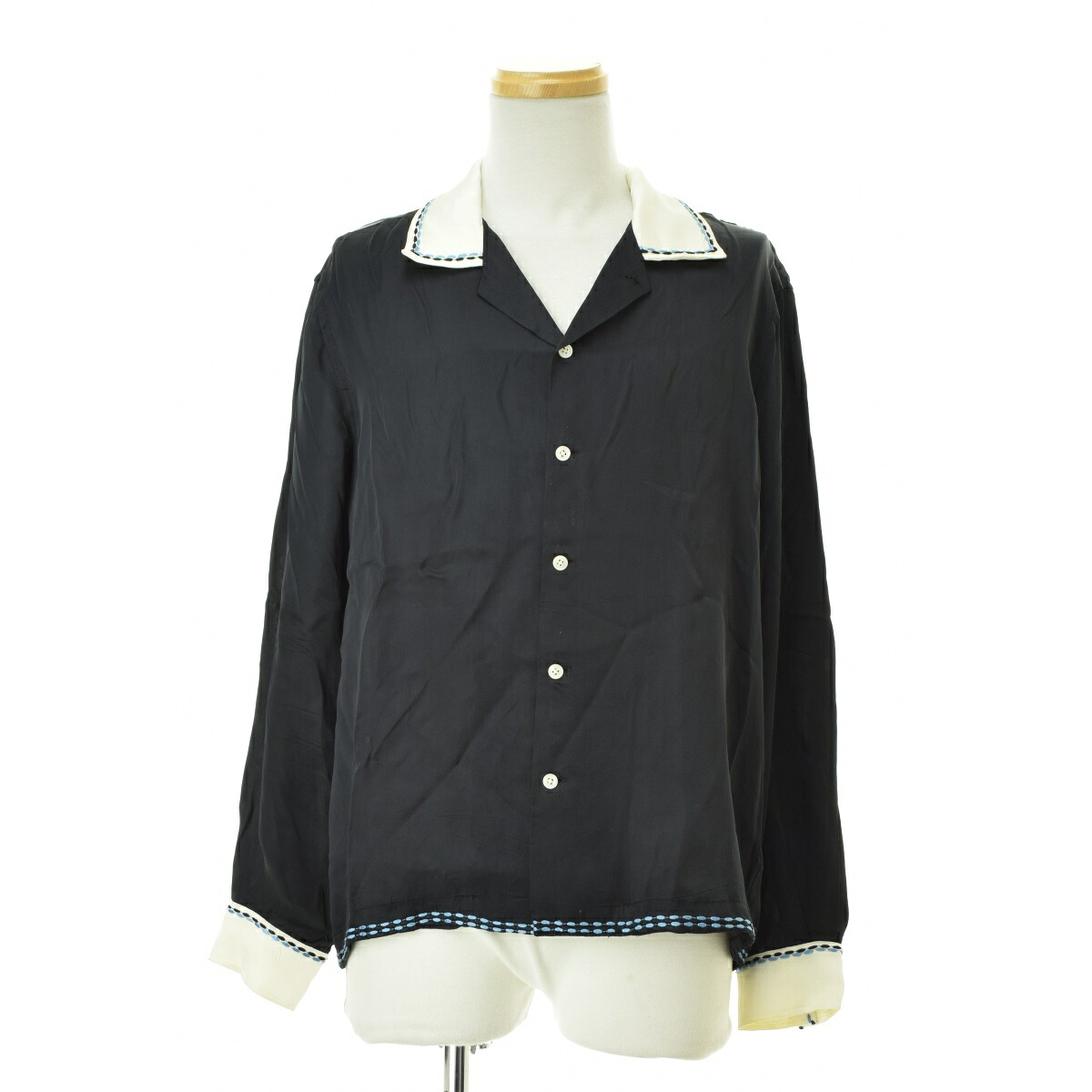 【中古】BODE / ボーディ SELLIER LS SHIRT エンブロイダリー オープンカラー レーヨン長袖シャツ【cacgabci-m】