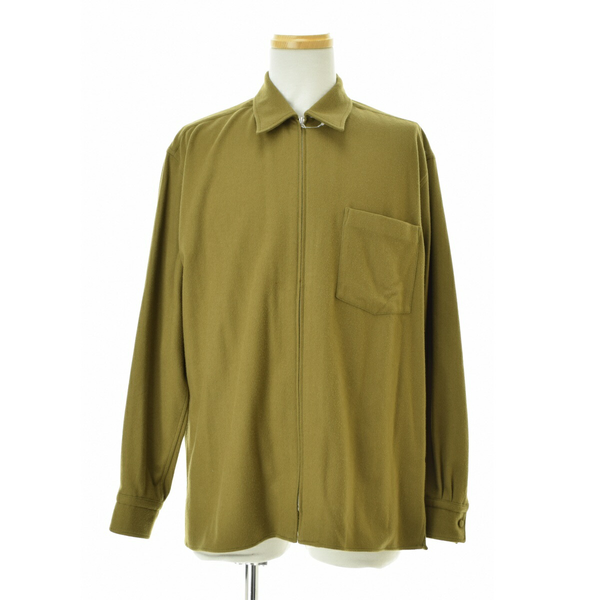 【中古】【期間限定値下げ】AURALEE / オーラリー A9AS02WF SUPER SOFT WOOL FLANNEL ZIP SHIRTS スーパーソフトウールフランネルジップ長袖シャツ【cacgadbe-m】
