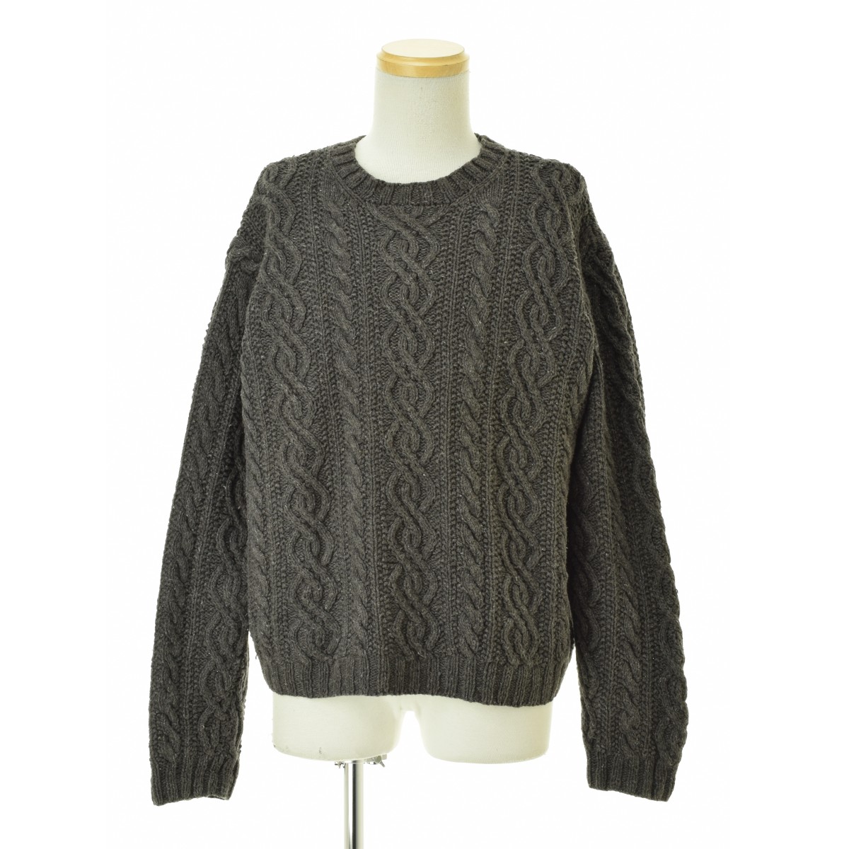 【中古】J CREW / ジェイクルー00s HANDKNIT リネンコットン フィッシャーマン長袖ニットセーター【cacfadcg-m】｜ブランド古着の買取販売カンフル