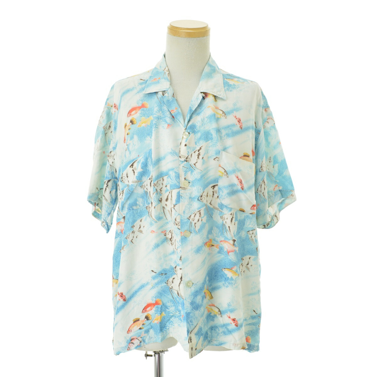 楽天市場】60年代 ペニーズ Penney's 総柄 和柄 オープンカラー