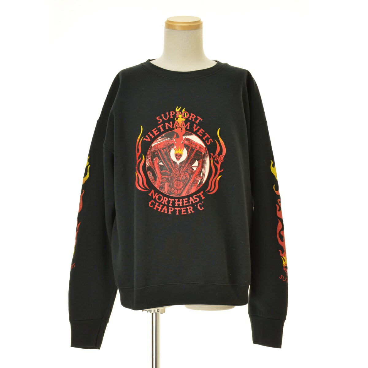 【中古】【期間限定値下げ】古着 / フルギ NORTHEAST CHAPTER C 3面プリント長袖スウェット【cacgacbe-m】