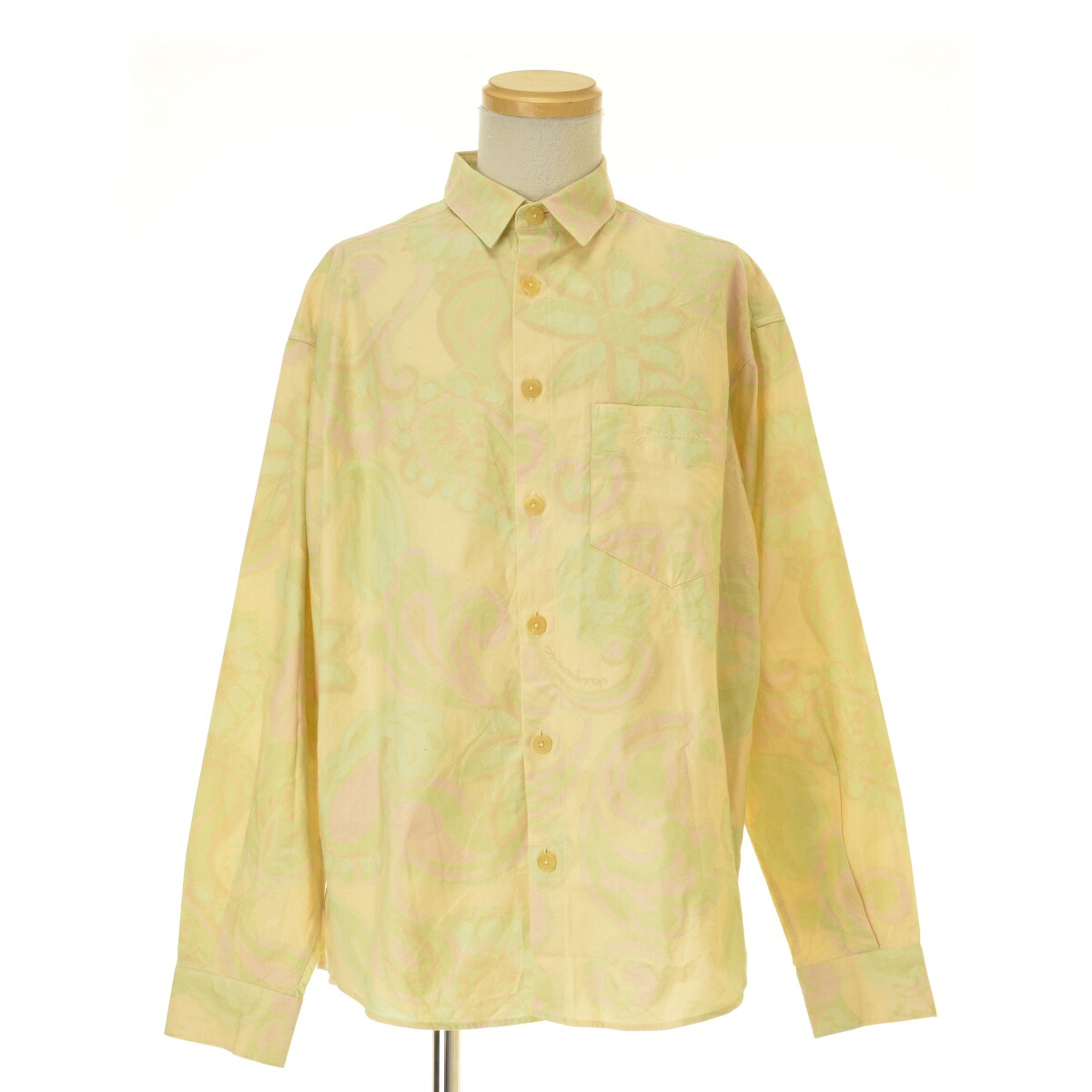 【中古】JACQUEMUS / ジャックムス 22AW 216SH0011384 La Chemise Simone Shirt Green Paisley長袖シャツ【cacfbcaj-m】